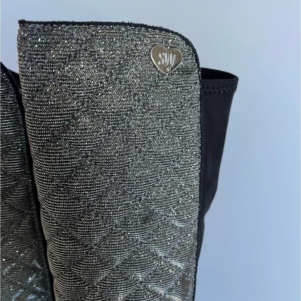 Stuart Weitzman Girls 50/50 Riding Boots Glitter Shimmer Size 5